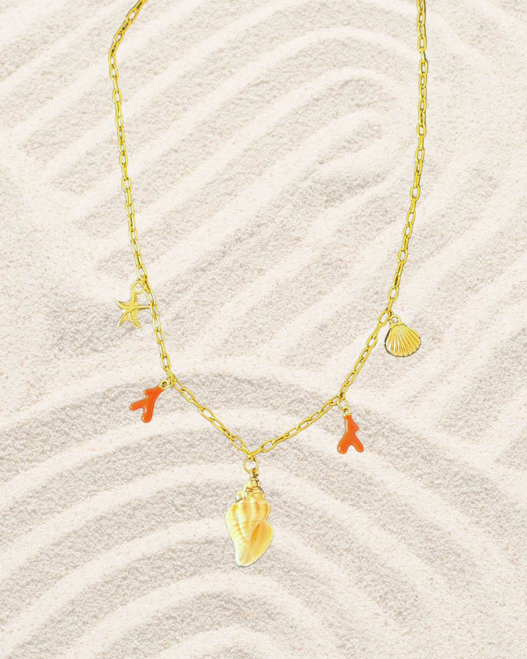 🏵️ Collier Coral Sunset