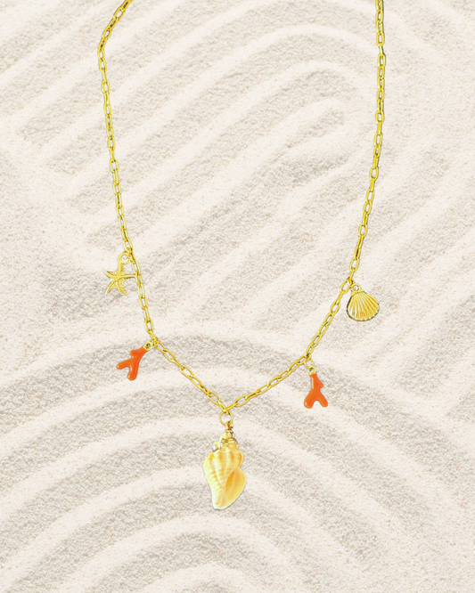 🏵️ Collier Coral Sunset